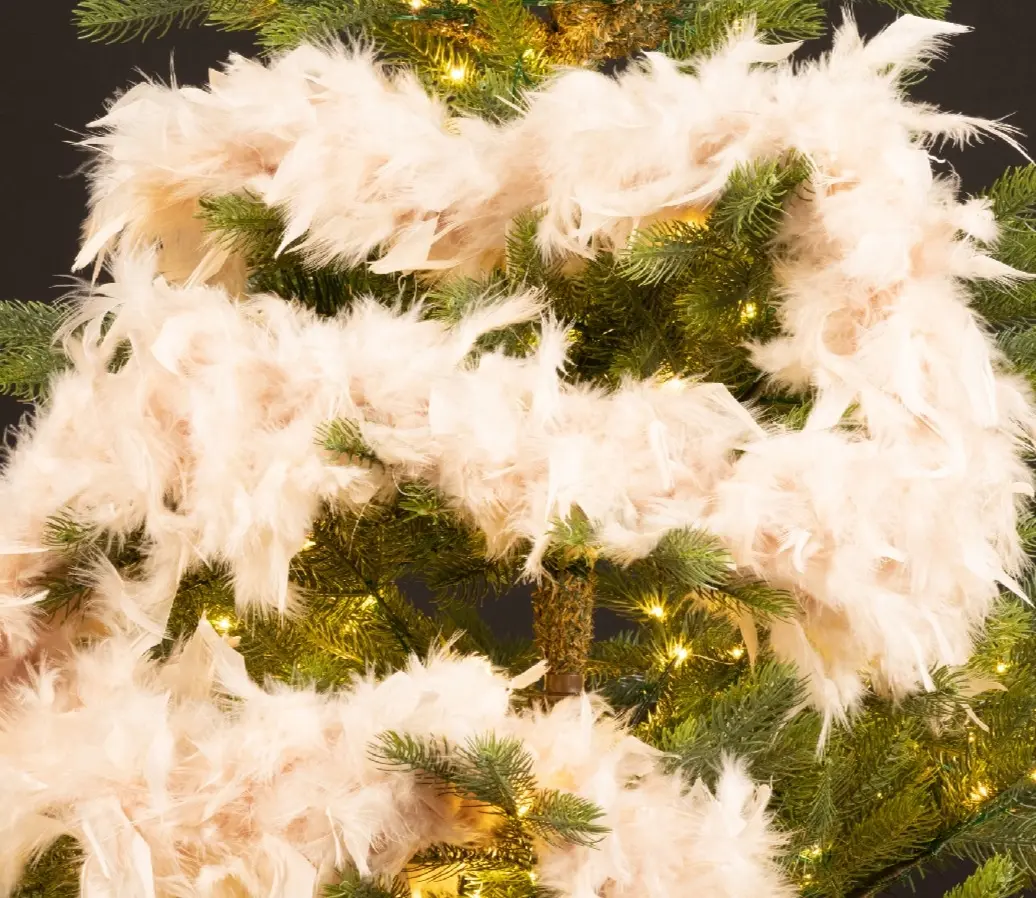 Feather Boa Christmas Tree Garlands