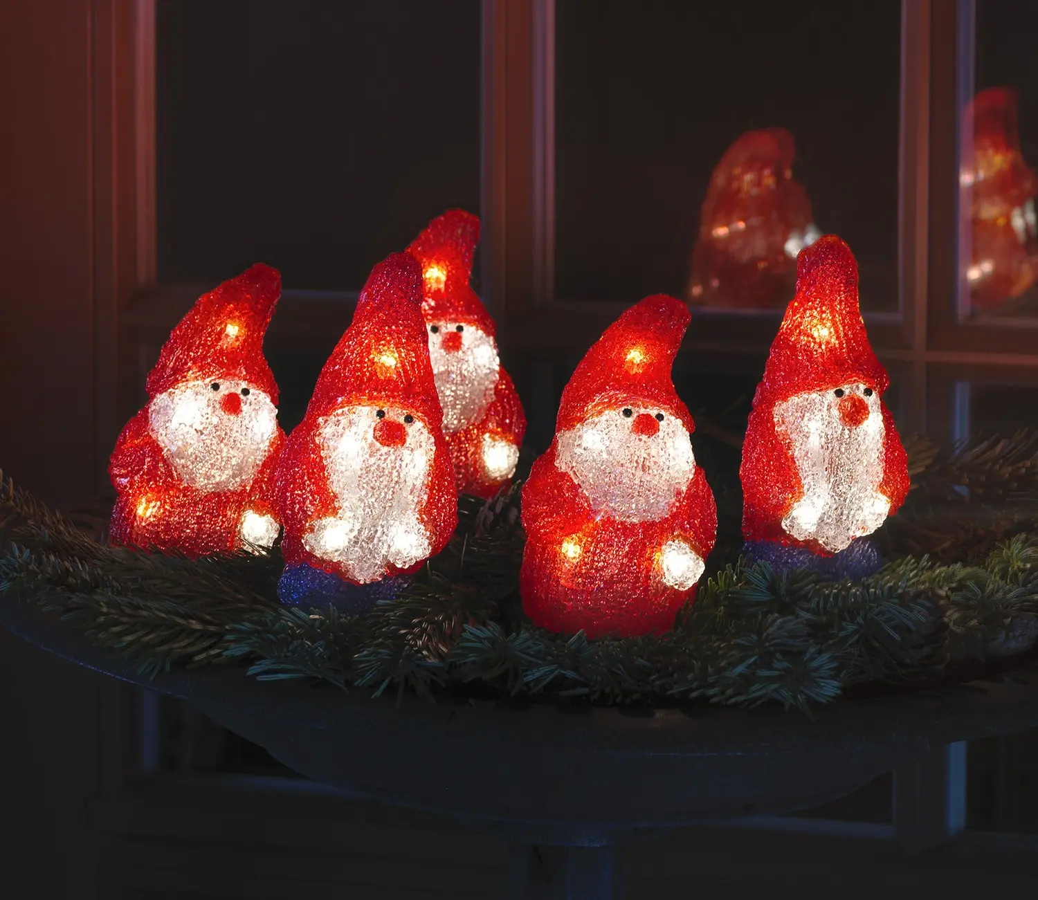 Konstsmide 5-Piece Light Up Santa Set