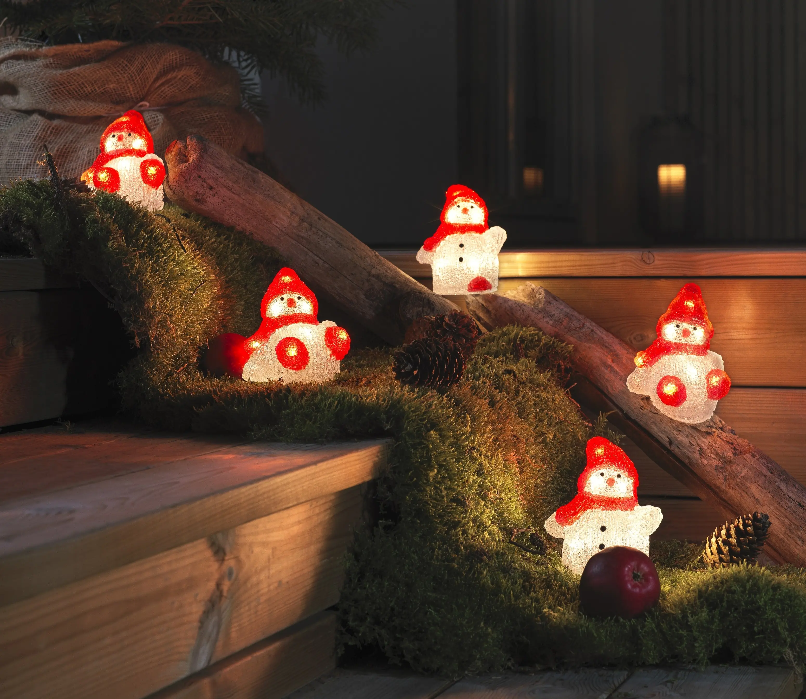 Konstsmide 5-Piece Light Up Snowman Set