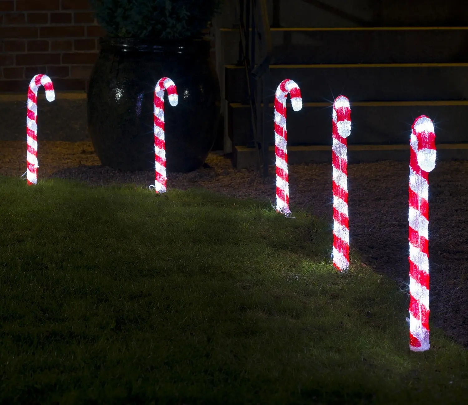 Konstsmide Light Up Candy Cane Sticks Set