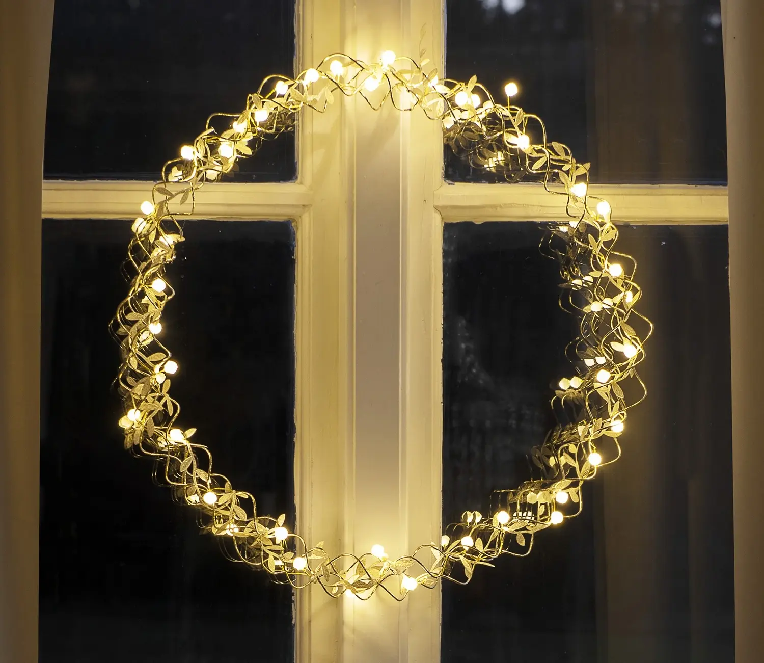 Konstsmide Metal Brass LED Christmas Wreath