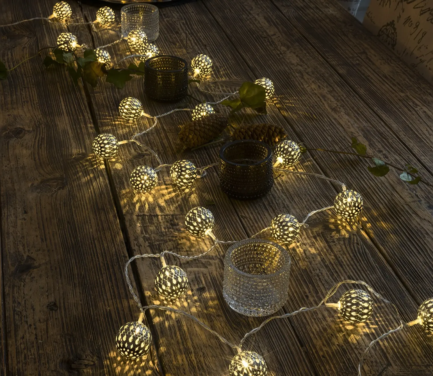 Konstsmide Metal LED Ball Christmas Lights