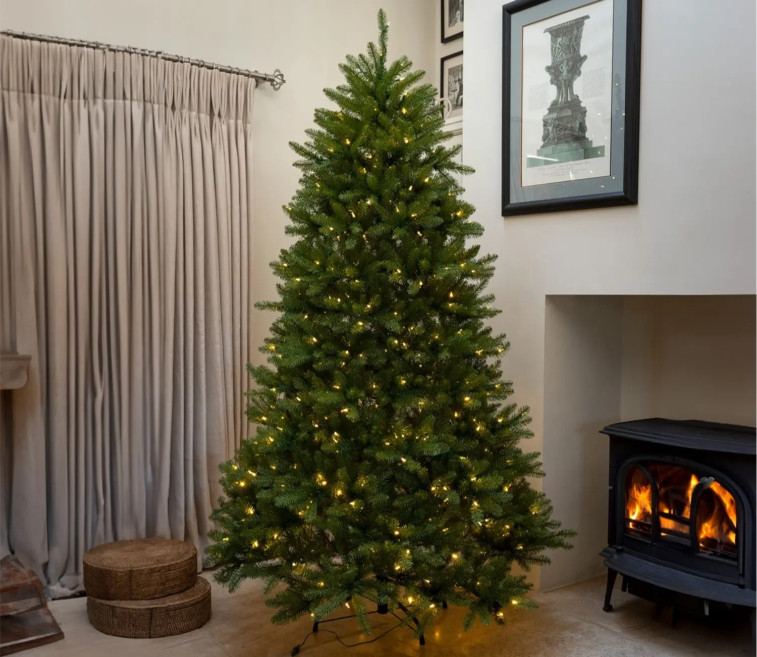 National Tree Co Dunhill Fir Prelit Christmas Tree