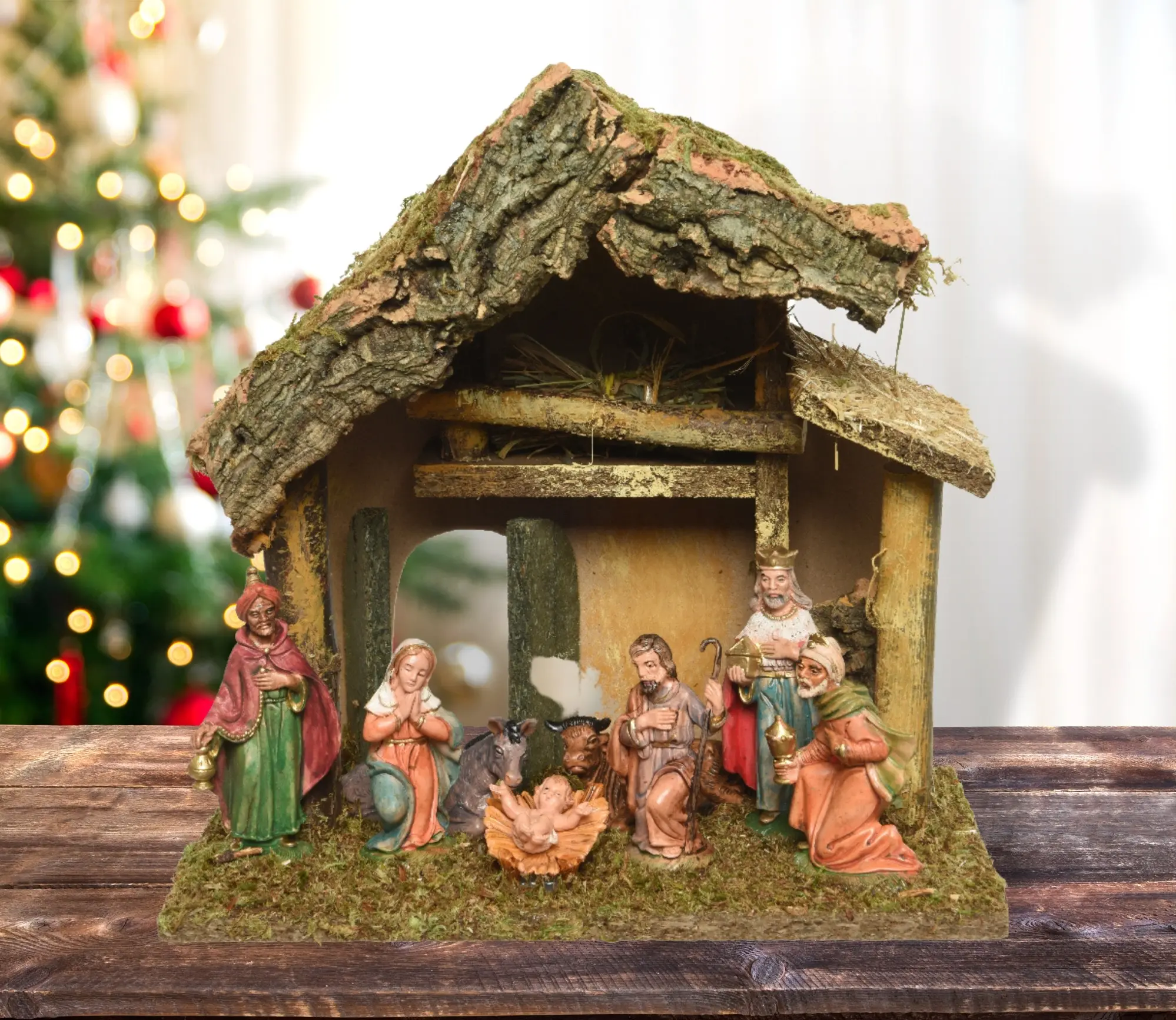 Naturally Crafted Nativity Scene