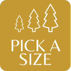 Pick a size Christmas tree icon.